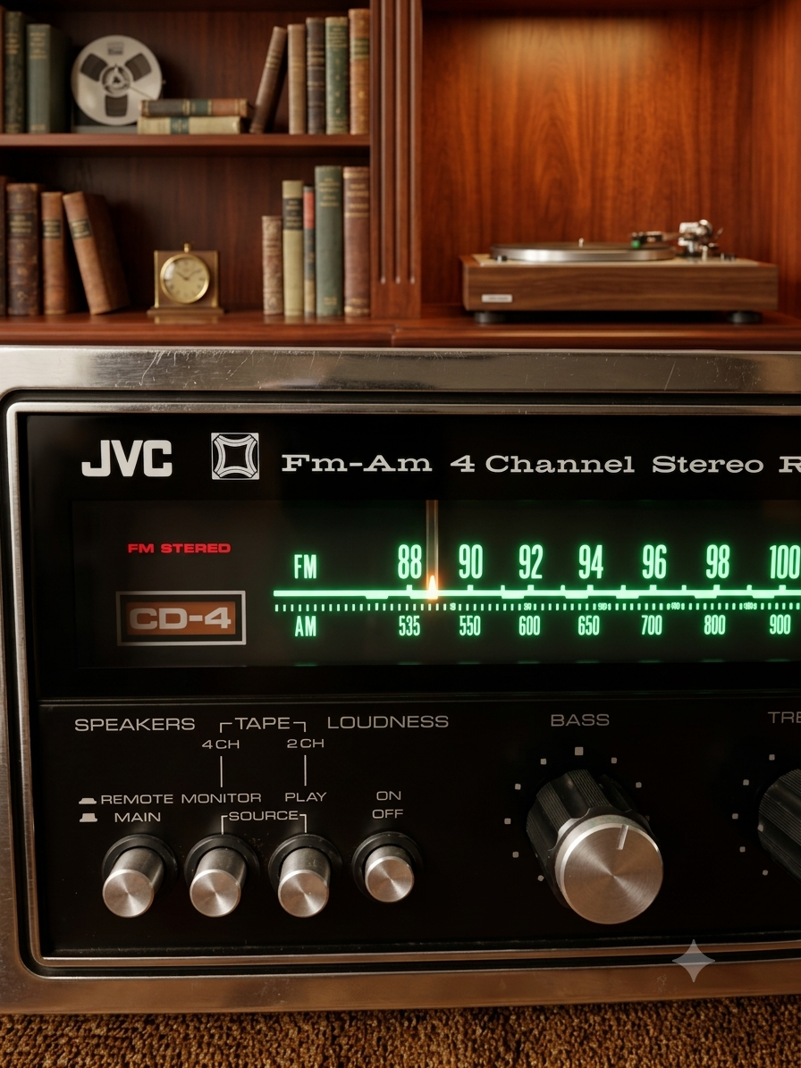 Receiver Cuadrafónico Vintage JVC 4VR-5406 – Sonido 4 Canales de Alta Fidelidad | Década de los 70 - Imagen 4