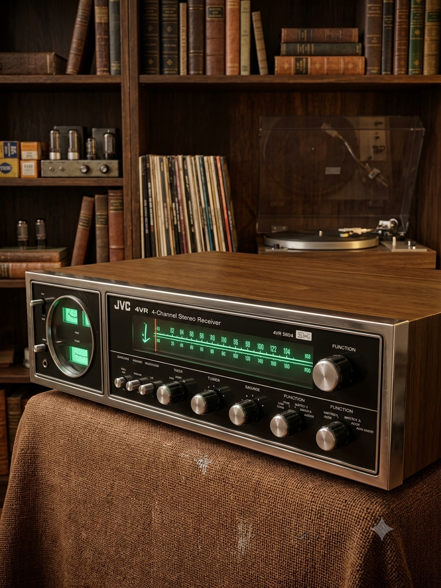 Receiver Cuadrafónico Vintage JVC 4VR-5406 – Sonido 4 Canales de Alta Fidelidad | Década de los 70